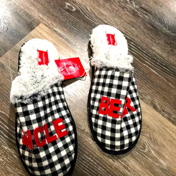 TARGET mens slippers size 13-14 memory form and fur. - Picture 1 of 3